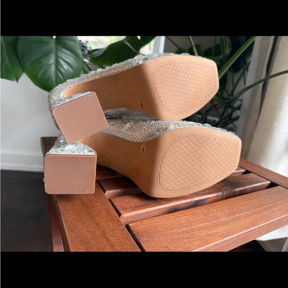 Jessica Simpson Silver Embellished Heeled Boots - Picture 5 of 8